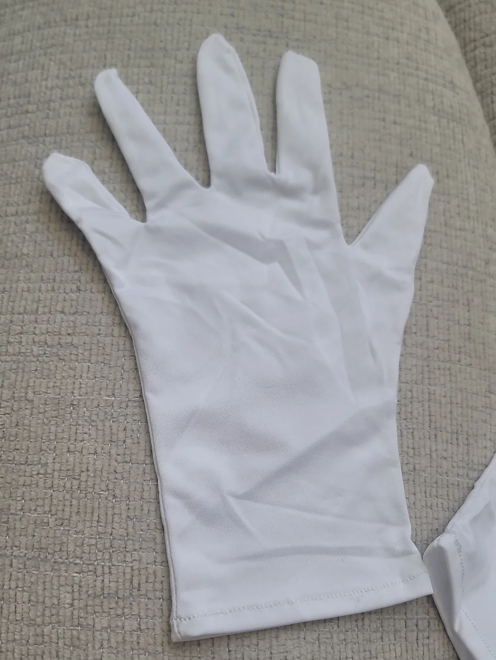 White Santiny Gloves